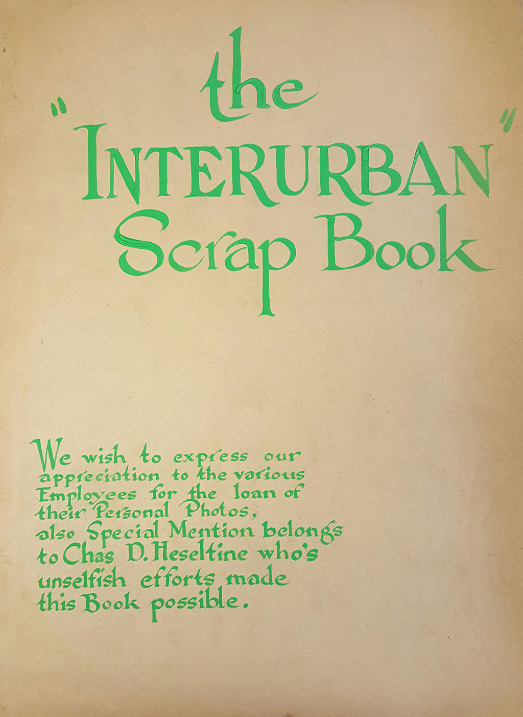 The Interurban Scrapbook 1938-1941