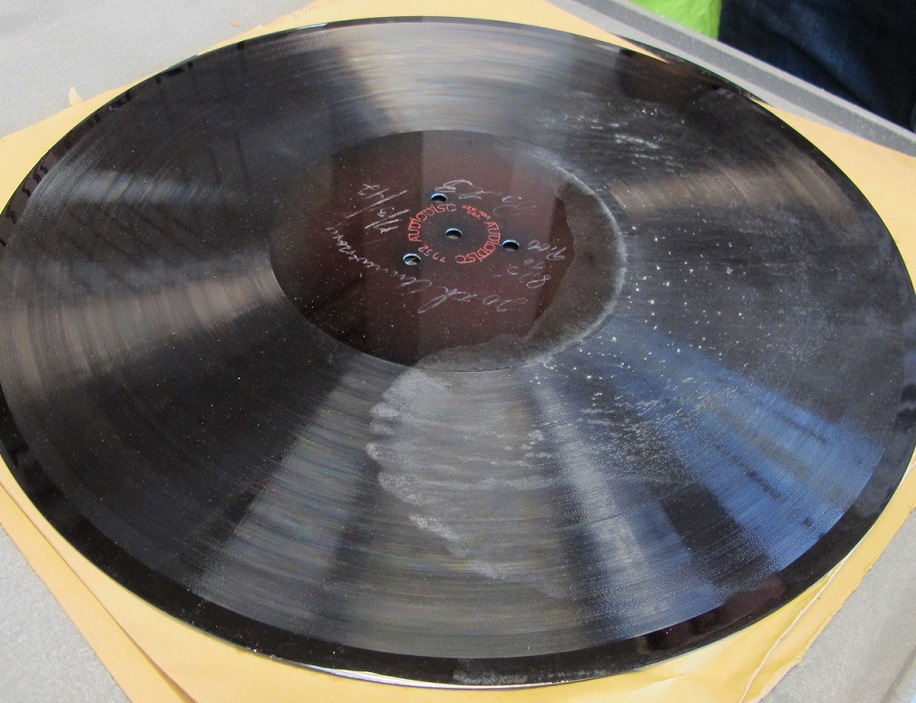 Moldy disc - before cleaning