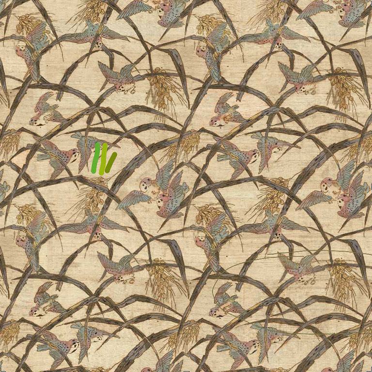 Wallpaper with options for adjusting the green pigment, based on samples