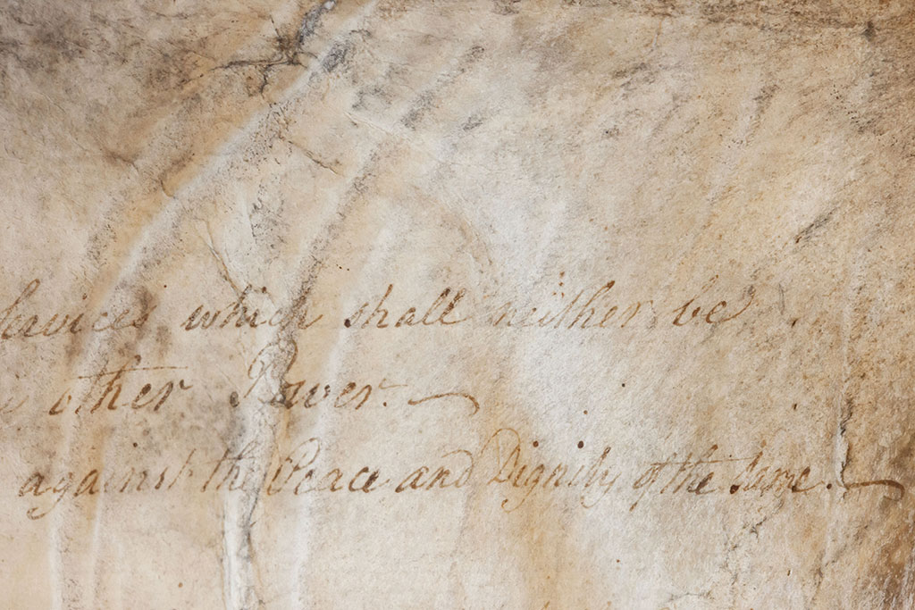 Example strong axilla marks on 1790 Constitutions