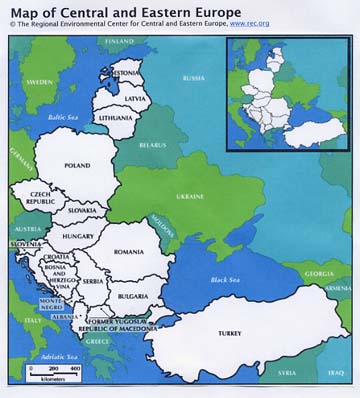 Map of Central and Eastern Europe (www.rec.org)