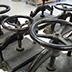 Copy presses, an 18th-century invention for making multiple copies, were adopted to serve as nipping presses for bound volumes and loose text blocks.