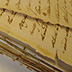 Leaves from a disbound manuscript book. Iron gall ink shows sign of bleed-through and haloing.