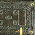 16th-century blind-stamped, full leather binding of a bible. Notice the dolphin bosses in the corners.