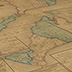 Oversize 19th-century maps can require extensive conservation treatment. Extensive losses are visible long the top where this map was hung.