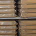 Moisture indicators inside plastic bags help monitor relative humidity in a freezer holding nitrate negatives.