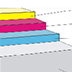 Cross-section of polyester base color photographic film.
