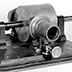 This early tin foil phonograph recorded onto a cylinder covered with tin foil.