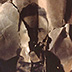 This photographic portrait, a crayon enlargement, was mutilated by vandals. It was extensively torn with areas missing, and had been previously stained from light exposure.